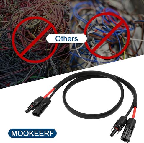 كابل تمديد لوحة الطاقة الشمسية - 10AWG 10 قدم سلك شمسي مع موصل موصل مقاوم للماء من الإناث والذكور ، الأسلاك الواقية من الأسلاك الواقية للوقاية in Kuwait