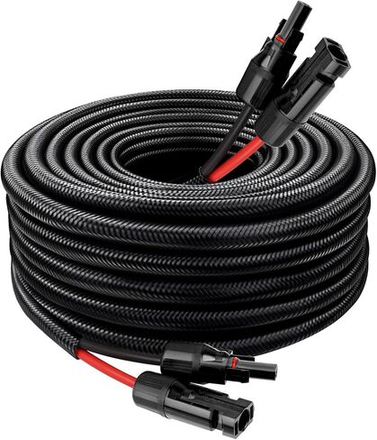 كابل تمديد لوحة الطاقة الشمسية - 10AWG 10 قدم سلك شمسي مع موصل موصل مقاوم للماء من الإناث والذكور ، الأسلاك الواقية من الأسلاك الواقية للوقاية in Kuwait