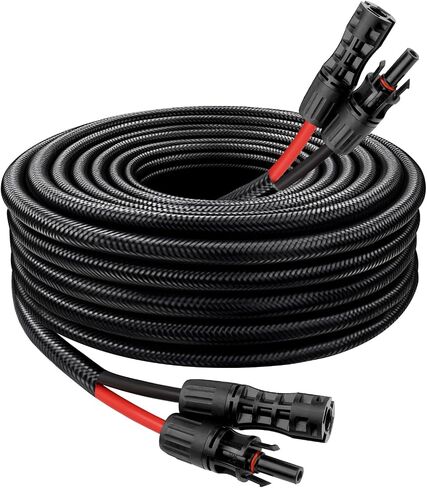كابل تمديد لوحة الطاقة الشمسية - 10AWG 10 قدم سلك شمسي مع موصل موصل مقاوم للماء من الإناث والذكور ، الأسلاك الواقية من الأسلاك الواقية للوقاية in Kuwait