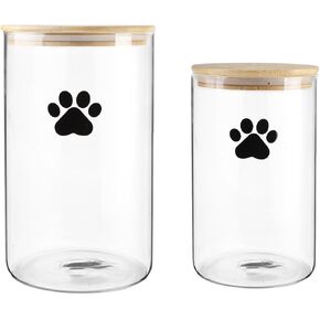 مجموعة كبيرة من الكلب مربع مربع Ttreat مجموعة من 2،135 أوقية+68 أوقية زجاجية كات كات كات حاوية مع أغطية الخيزر in Kuwait