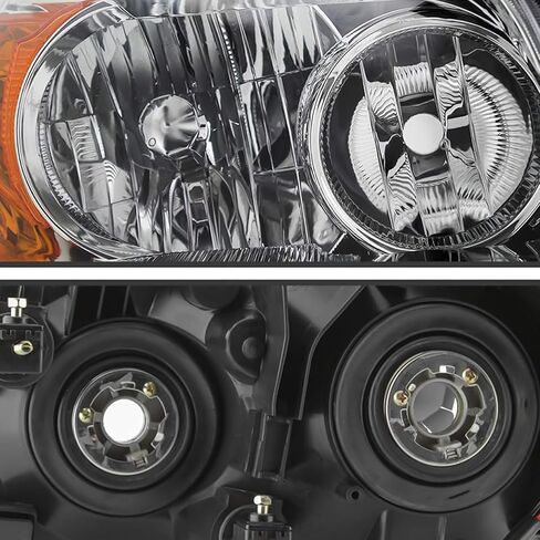 2PCS Headlights Assembly For 2006 2007 2008 Toyota RAV4 Base Limited Sport SUV Headlights Replacement Halogen Chrome Housing Amber Reflector in Kuwait