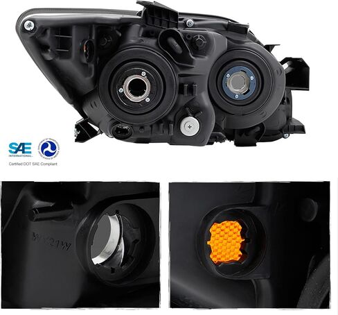 AKKON - For 2005 2006 2007 Scion tC OE Black Style Headlights Housing Head Lamps Replacement - Pair in Kuwait
