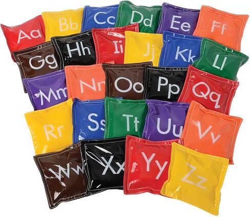 Constructive Playthings Learning with Set of Ten 4 1/2" sq. Number Vinyl Bean Bags with English On One Side and Spanish On The Other for All Ages in Kuwait