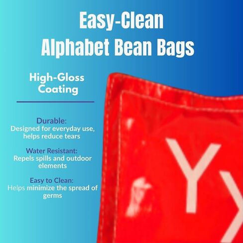 Constructive Playthings Learning with Set of Ten 4 1/2" sq. Number Vinyl Bean Bags with English On One Side and Spanish On The Other for All Ages in Kuwait