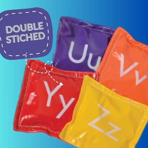 Constructive Playthings Learning with Set of Ten 4 1/2" sq. Number Vinyl Bean Bags with English On One Side and Spanish On The Other for All Ages in Kuwait