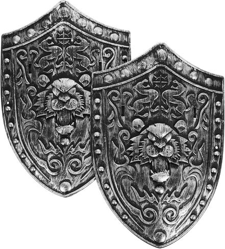 2PCS Kids Blastic Knight Shield ، درع صغير في القرون الوسطى خمر الفارس Cosplay Props Warrior Assume Social Sword Sword للأطفال in Saudi Arabia