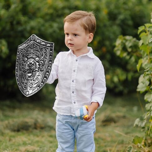 2PCS Kids Blastic Knight Shield ، درع صغير في القرون الوسطى خمر الفارس Cosplay Props Warrior Assume Social Sword Sword للأطفال in Saudi Arabia