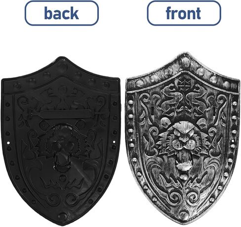 2PCS Kids Blastic Knight Shield ، درع صغير في القرون الوسطى خمر الفارس Cosplay Props Warrior Assume Social Sword Sword للأطفال in Saudi Arabia