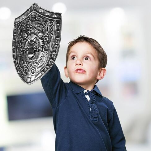 2PCS Kids Blastic Knight Shield ، درع صغير في القرون الوسطى خمر الفارس Cosplay Props Warrior Assume Social Sword Sword للأطفال in Saudi Arabia