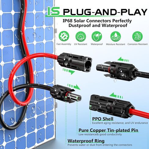 10AWG Solar to XT60 Cable ، XT60 Solar Cable 10ft XT60 Extension Cable لمحطة طاقة RV in Kuwait