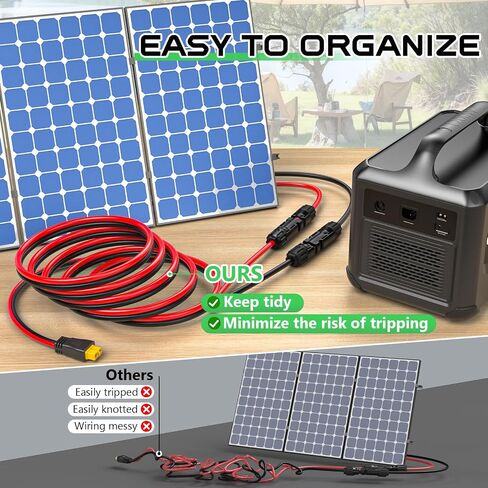 10AWG Solar to XT60 Cable ، XT60 Solar Cable 10ft XT60 Extension Cable لمحطة طاقة RV in Kuwait