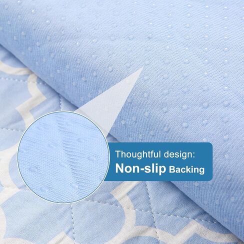 OUTCREATOR® 2Pack Bed Pads for Incontinence Mattress Protector Anti-Slip Waterproof Pads (34" x 76") for Toddlers Kids Adults Pets Pee Pads and Machine Washable Absorbency and Leak Proof Edge (Blue) in Saudi Arabia