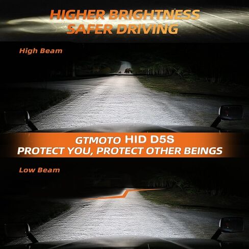 for 2016 2017 2018 Chevrolet Chevy Silverado 1500 Headlight 12V 25W D5S HID Bulb, LS LT LTZ SSV WT High Country Custom Truck Headlamp, 6000K Cool Bright White 35W D5SC1 Bi Xenon Light, 2 Pack in Saudi Arabia