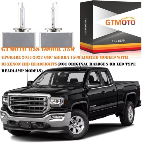for 2016 2017 2018 Chevrolet Chevy Silverado 1500 Headlight 12V 25W D5S HID Bulb, LS LT LTZ SSV WT High Country Custom Truck Headlamp, 6000K Cool Bright White 35W D5SC1 Bi Xenon Light, 2 Pack in Saudi Arabia