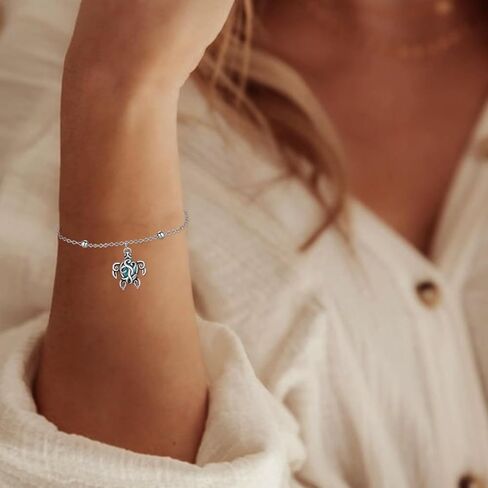 Genuine Turquoise Bracelet for Women 925 Sterling Silver Turtle Bracelet Vintage Western Real Turquoise Jewelry for Women in Saudi Arabia