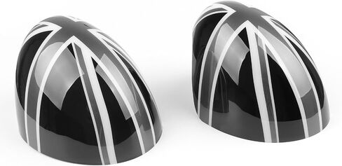 Bruce & Shark Union Jack Pattern Side Mirror Caps Set Covers for MINI Cooper Countryman/Clubman/Hardtop 5-Door (F54/F55/F56/F60) 2014-2019(Auto Powerfolding only), Convertible F57 in Saudi Arabia