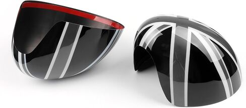 Bruce & Shark Union Jack Pattern Side Mirror Caps Set Covers for MINI Cooper Countryman/Clubman/Hardtop 5-Door (F54/F55/F56/F60) 2014-2019(Auto Powerfolding only), Convertible F57 in Saudi Arabia