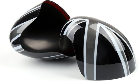 Bruce & Shark Union Jack Pattern Side Mirror Caps Set Covers for MINI Cooper Countryman/Clubman/Hardtop 5-Door (F54/F55/F56/F60) 2014-2019(Auto Powerfolding only), Convertible F57 in Saudi Arabia