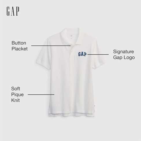 GAP Boys' Short Sleeve Logo Polo Shirt in Saudi Arabia