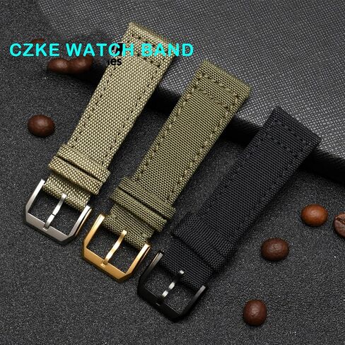 Haolmi-20mm 21mm 22mm لـ IWC Pilot Spitfire Timezone Topgun Strap Green Black Lristwatch Straps Nylon Canvas Watch Band in Saudi Arabia