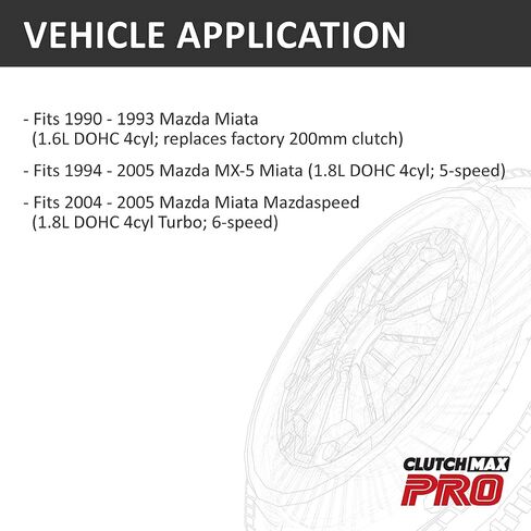 exedy clutch kit KMZ03 مع استبدال Clutchmaxpro Chromoly Flywheel Fyly لعام 1990-1993 Miata MX-5 1.6L 1994-2005 MX-5 Miata 1.8L 2004-2005 Miata MX5 Mazdaspeed (CPKMZ03-LSF10045-EK) in Saudi Arabia