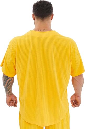 Men's Oversize T-Shirt | Bodybuilding, Cardio Rag Top Activewear Short Sleeve Tee in Kuwait