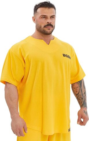 Men's Oversize T-Shirt | Bodybuilding, Cardio Rag Top Activewear Short Sleeve Tee in Kuwait