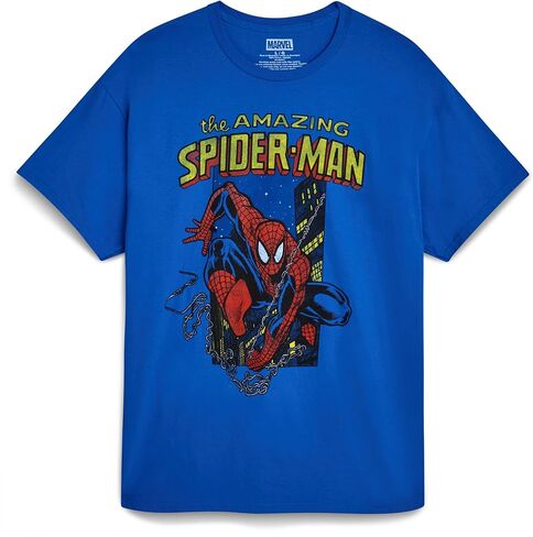 Marvel Mens Graphic T-Shirts - Avengers Spiderman Captain America Short Sleeve Crewneck Graphic Tee Shirt for Men (S-XL) in Saudi Arabia