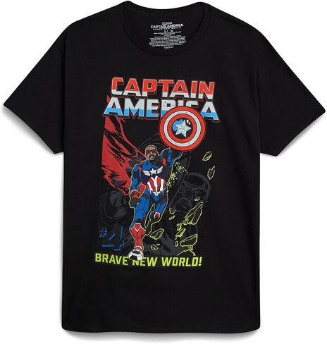 Marvel Mens Graphic Thirts-Avengers Spiderman Captain America Short Crewneck Graphic Tee Shirt for Men (S-XL) in Saudi Arabia