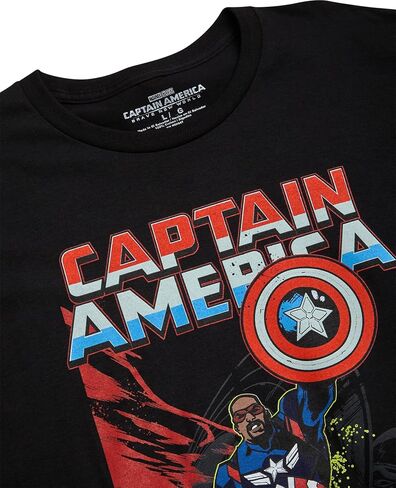 Marvel Mens Graphic Thirts-Avengers Spiderman Captain America Short Crewneck Graphic Tee Shirt for Men (S-XL) in Saudi Arabia