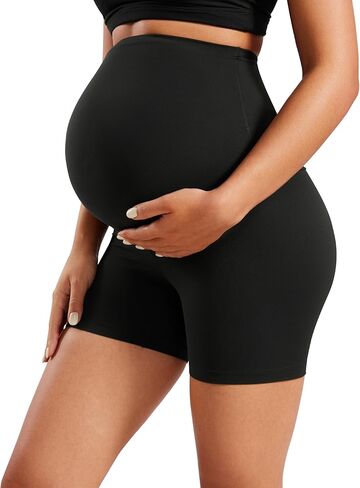 شورت يوجا للسيدات من CRZ YOGA فوق البطن مقاس 4 بوصات - شورت رياضي للجري أثناء الحمل لراكبي الدراجات النارية in Kuwait