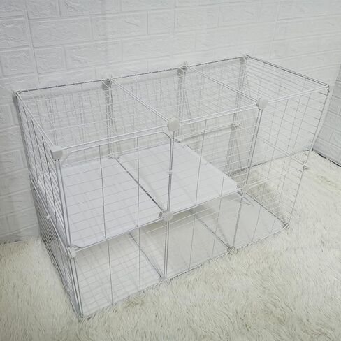 Cat Cage Indoor DIY Cat Playpen Detachable Metal Wire Kennels Cat Cage Indoor Cat Enclosures DIY Cat Playpen Metal Kennel (2 Tier) in Saudi Arabia