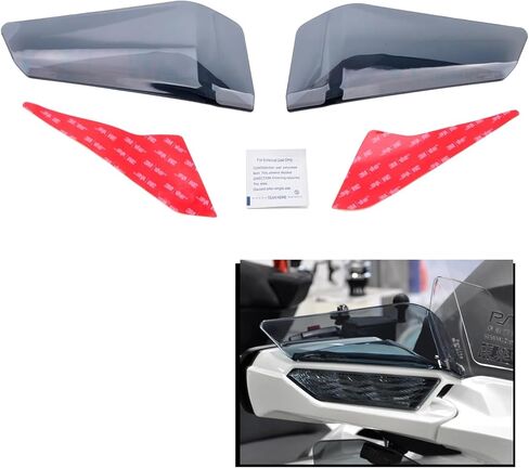 Panical Fairing Wing Windshield For Honda Goldwing GL1800 F6B Above the rearview mirror Air Wind Deflectors Windscreen 2018-2024 (Grey) in Kuwait