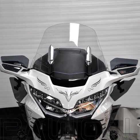 Panical Fairing Wing Windshield For Honda Goldwing GL1800 F6B Above the rearview mirror Air Wind Deflectors Windscreen 2018-2024 (Grey) in Kuwait