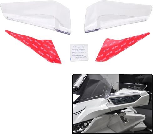 Panical Fairing Wing Windshield For Honda Goldwing GL1800 F6B Above the rearview mirror Air Wind Deflectors Windscreen 2018-2024 (Grey) in Kuwait