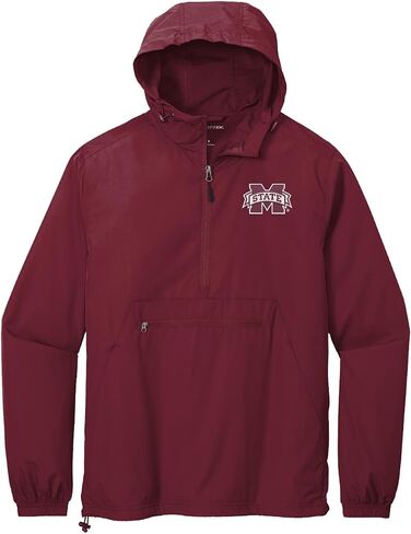 Sorority Letters Shop Mississippi State University Packable Anorak Pullover Windbreaker Embroidered with MSU M Logo in Saudi Arabia