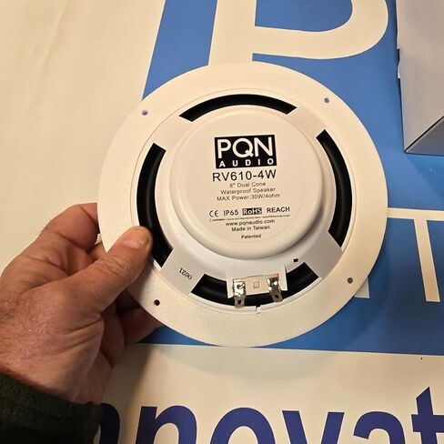 PQN Audio RV610-4BK, 6 inch Waterproof Dual Cone Marine Speaker for Boat, RV, Camper and Golf Cart in Kuwait