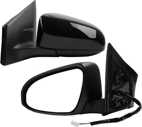 Dasbecan يسار السائق مرآة جانبية متوافقة مع Toyota Corolla 2014-2019 Power Glass مسخن مع مجموعة مرآة باب ضوء الإشارة يستبدل TO1320295 8794002F50 أسود 7pins in Saudi Arabia