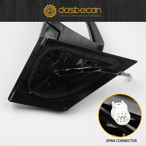 Dasbecan يسار السائق مرآة جانبية متوافقة مع Toyota Corolla 2014-2019 Power Glass مسخن مع مجموعة مرآة باب ضوء الإشارة يستبدل TO1320295 8794002F50 أسود 7pins in Saudi Arabia