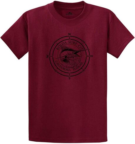Joe's USA Koloa Surf Black Marlin Logo Heavyweight Cotton T-Shirts in Regular, Big & Tall in Saudi Arabia