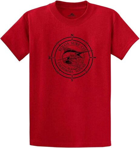Joe's USA Koloa Surf Black Marlin Logo Heavyweight Cotton T-Shirts in Regular, Big & Tall in Saudi Arabia