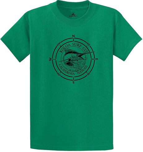 Joe's USA Koloa Surf Black Marlin Logo Heavyweight Cotton T-Shirts in Regular, Big & Tall in Saudi Arabia