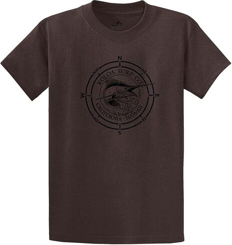 Joe's USA Koloa Surf Black Marlin Logo Heavyweight Cotton T-Shirts in Regular, Big & Tall in Saudi Arabia