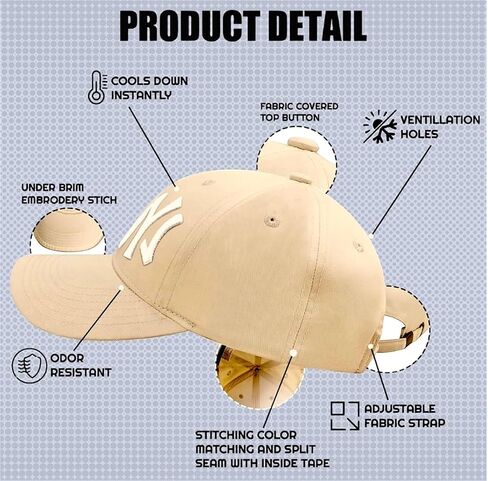 New York Baseball Cap Hat for Men and Women, Adjustable Pure Cotton, Buckle Up, One Size Fitted All in Saudi Arabia