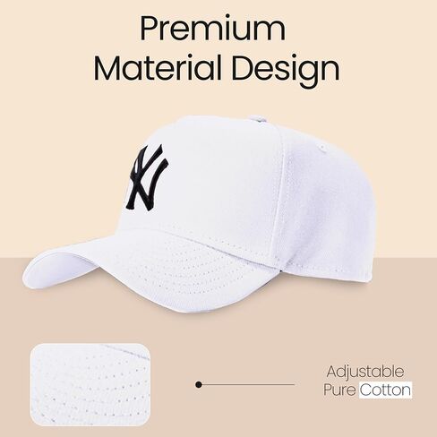 قبعة قبعة البيسبول في نيويورك للرجال والنساء ، القطن النقي القابل للتعديل ، مشبك ، مقاس واحد مزود بالجميع in Kuwait