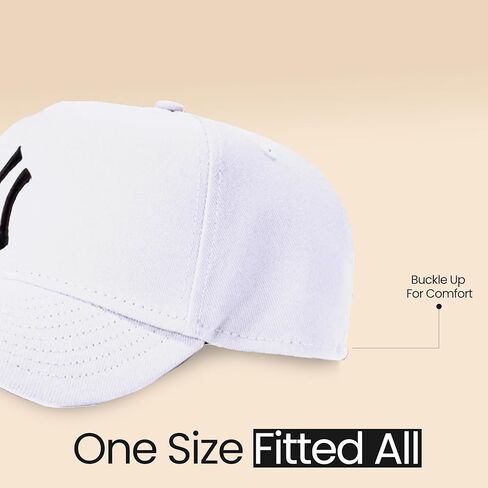 قبعة قبعة البيسبول في نيويورك للرجال والنساء ، القطن النقي القابل للتعديل ، مشبك ، مقاس واحد مزود بالجميع in Kuwait