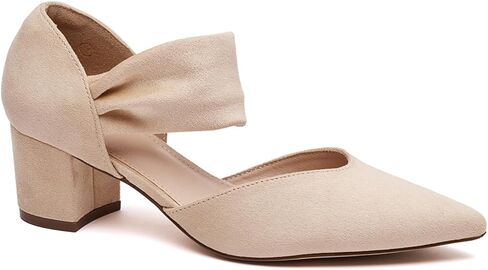 Block Heels for Women Comfortable Strap Closed Pointed Toe Heel Women's Low Chunky Pumps Wedding Party Work Prom Dress Shoes in Saudi Arabia