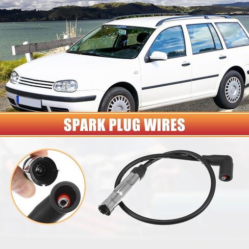 ACROPIX Car Spark Plug Coil Wires Ignition Coil Harness Cable 7mm Fit for Volkswagen Beetle Golf Jetta L4 2.0L No.06A905430H/06A905430J - Pack of 4 in Saudi Arabia