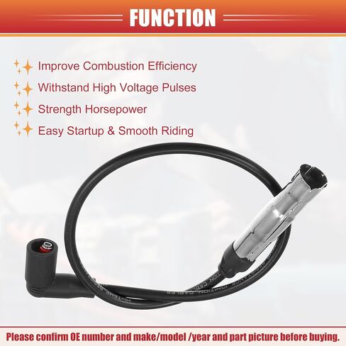 ACROPIX Car Spark Plug Coil Wires Ignition Coil Harness Cable 7mm Fit for Volkswagen Beetle Golf Jetta L4 2.0L No.06A905430H/06A905430J - Pack of 4 in Saudi Arabia