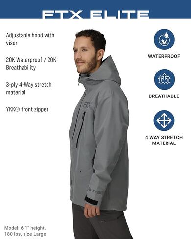 FROGG TOGGS Men's Ftx Elite Wading Waterproof, Breathable, Fishing Rain Jacket in Saudi Arabia